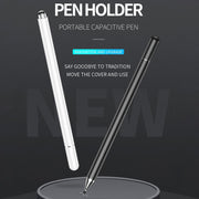 Imitation Porcelain 2 in 1 Mobile Phone Touch Screen Capacitive Pen for Apple / Huawei / Xiaomi / Samsung(White)