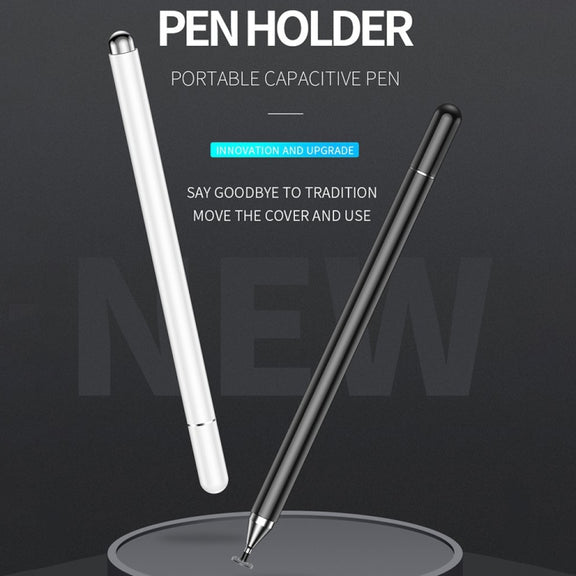 Imitation Porcelain 2 in 1 Mobile Phone Touch Screen Capacitive Pen for Apple / Huawei / Xiaomi / Samsung(White)