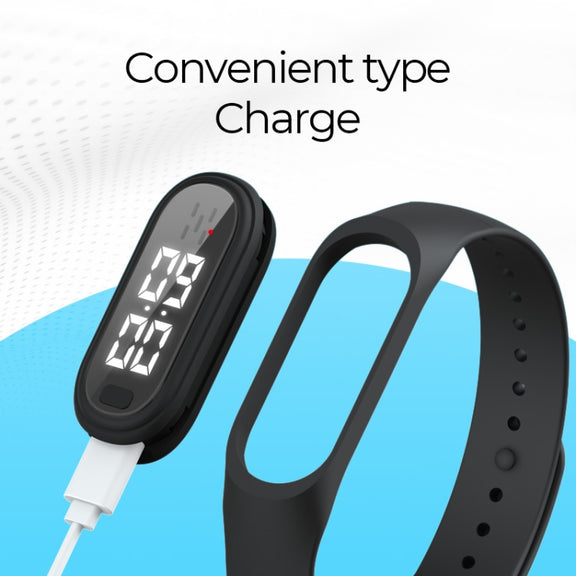Q2 Outdoor Ultrasonic Electronic Mosquito Repellent Bracelet, Support Three-gear Mode & Time Display(White)