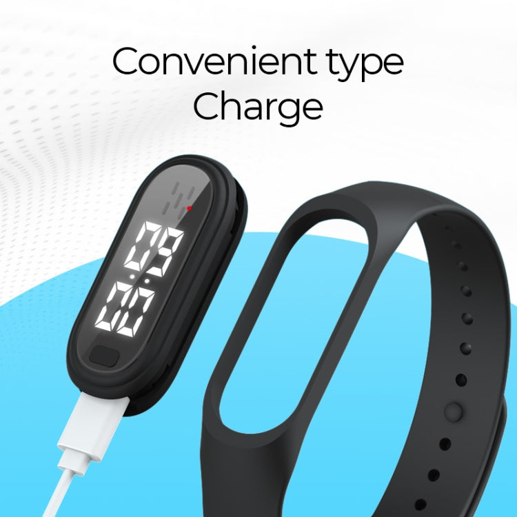 Q2 Outdoor Ultrasonic Electronic Mosquito Repellent Bracelet, Support Three-gear Mode & Time Display(White)