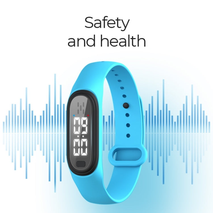 Q2 Outdoor Ultrasonic Electronic Mosquito Repellent Bracelet, Support Three-gear Mode & Time Display(White)