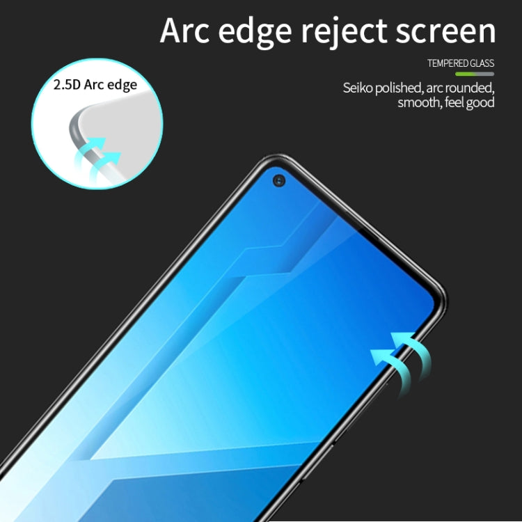 For Huawei Honor Play4 MOFI 9H 2.5D Full Screen Tempered Glass Film(Black)