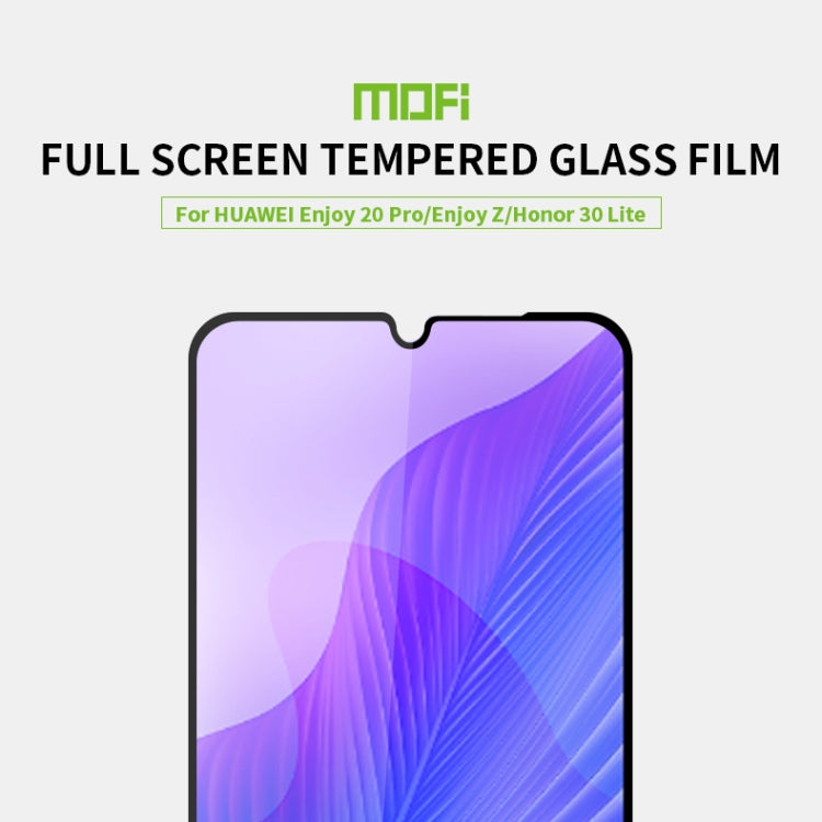 For Huawei Honor 30 Lite MOFI 9H 2.5D Full Screen Tempered Glass Film(Black)