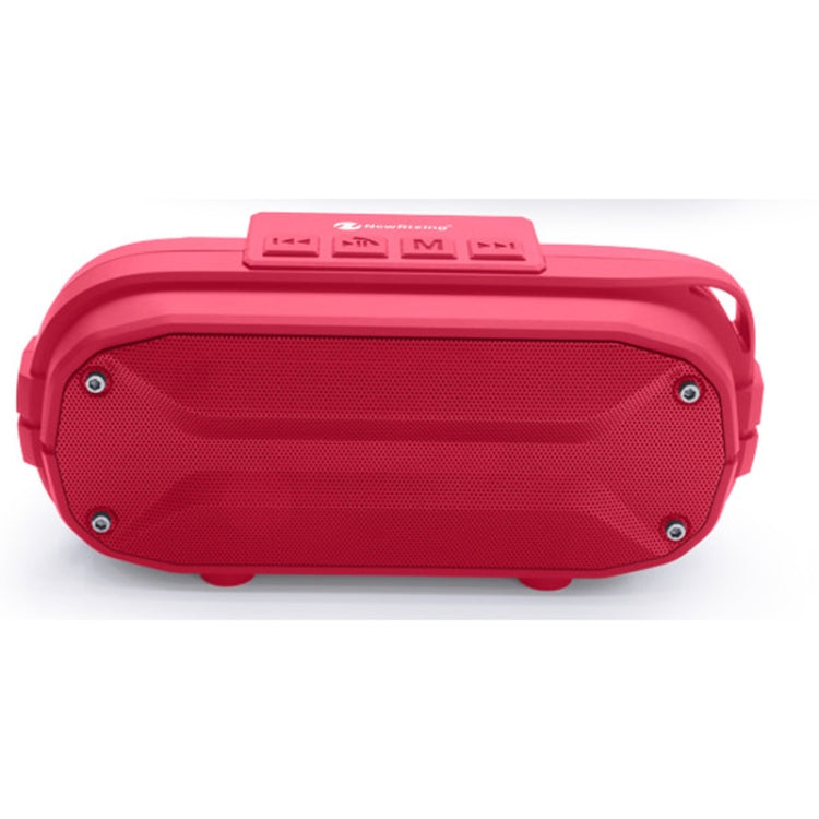 NewRixing NR-3023 Portable Stereo Wireless Bluetooth Speaker, Built-in Microphone, Support TF Card / FM(Red)