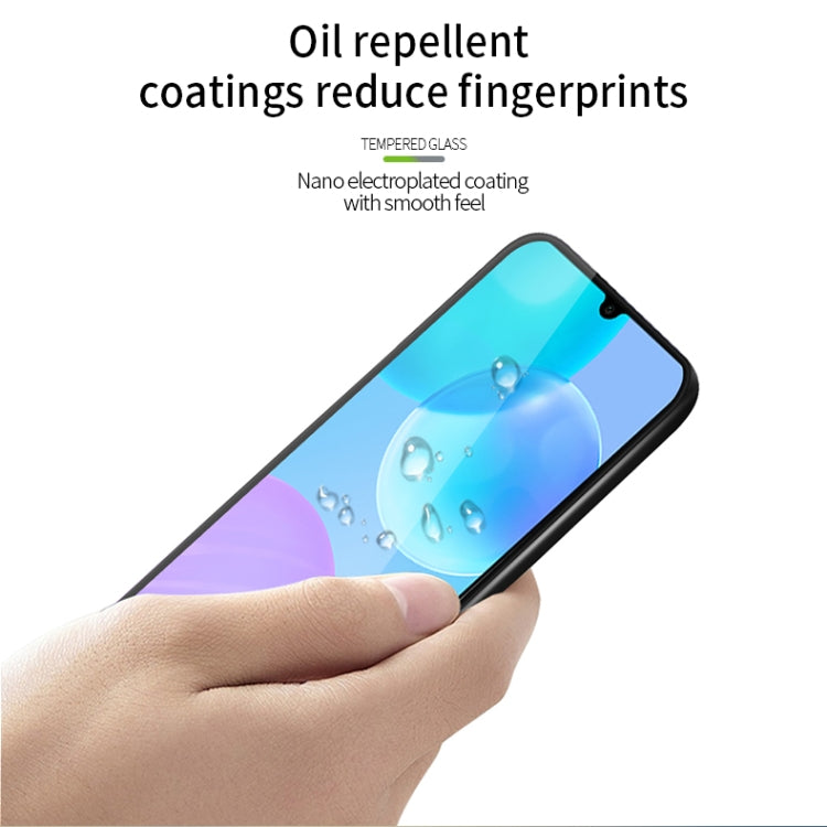 For Huawei Enjoy20 Pro/Honor30 Lite MOFI 9H 3D Explosion-proof Curved Screen Tempered Glass Film(Black)