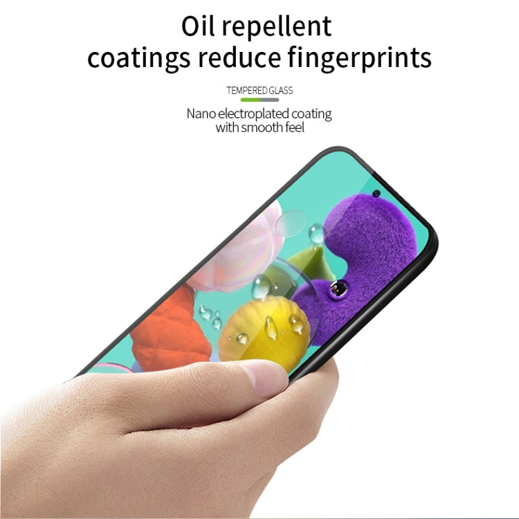 For Samsung Galaxy A51 MOFI 9H 3D Explosion-proof Curved Screen Tempered Glass Film(Black)
