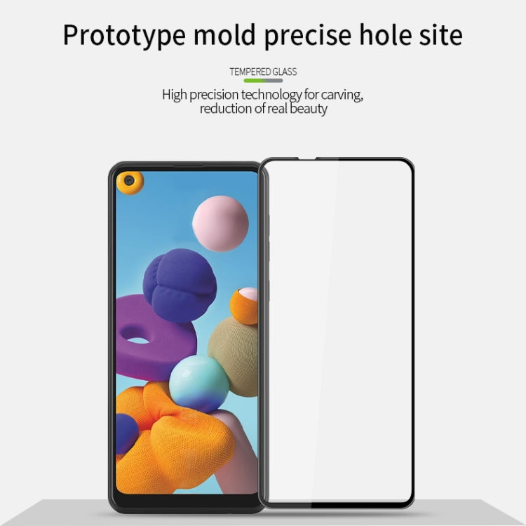 For Samsung Galaxy A21 / A21s MOFI 9H 3D Explosion-proof Curved Screen Tempered Glass Film(Black)