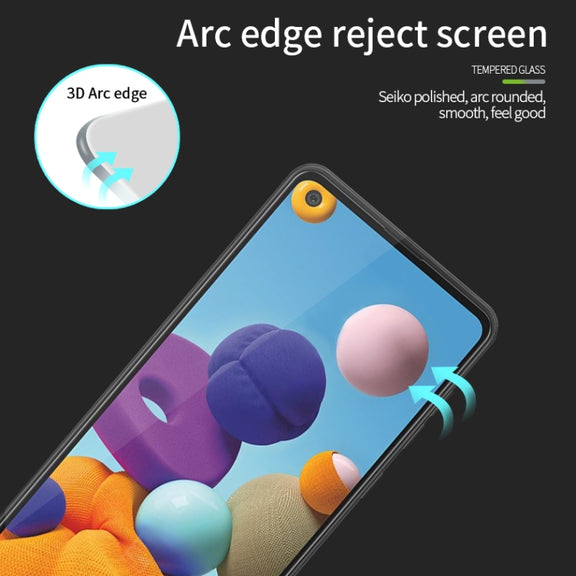 For Samsung Galaxy A21 / A21s MOFI 9H 3D Explosion-proof Curved Screen Tempered Glass Film(Black)