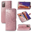 For Samsung Galaxy Note20 Ultra Halfway Mandala Embossing Pattern Horizontal Flip Leather Case with Holder & Card Slots & Wallet & Lanyard(Rose Gold) - free shipping - PMC TechLife - Order now!
