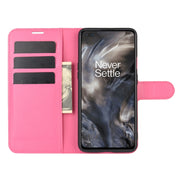 For OnePlus Nord Litchi Texture Horizontal Flip Protective Case with Holder & Card Slots & Wallet(Rose red)