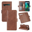 For TCL 10 Pro Dual-side Magnetic Buckle Horizontal Flip Leather Case with Holder & Card Slots & Wallet(Brown) - More Brand by PMC TechLife | Online Shopping South Africa | PMC TechLife