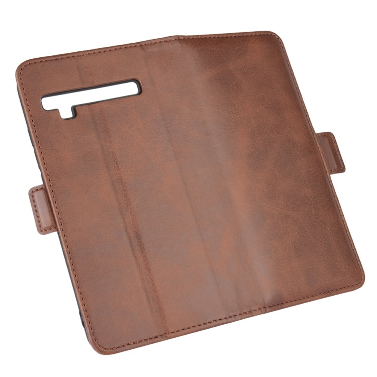 For TCL 10 Pro Dual-side Magnetic Buckle Horizontal Flip Leather Case with Holder & Card Slots & Wallet(Brown)