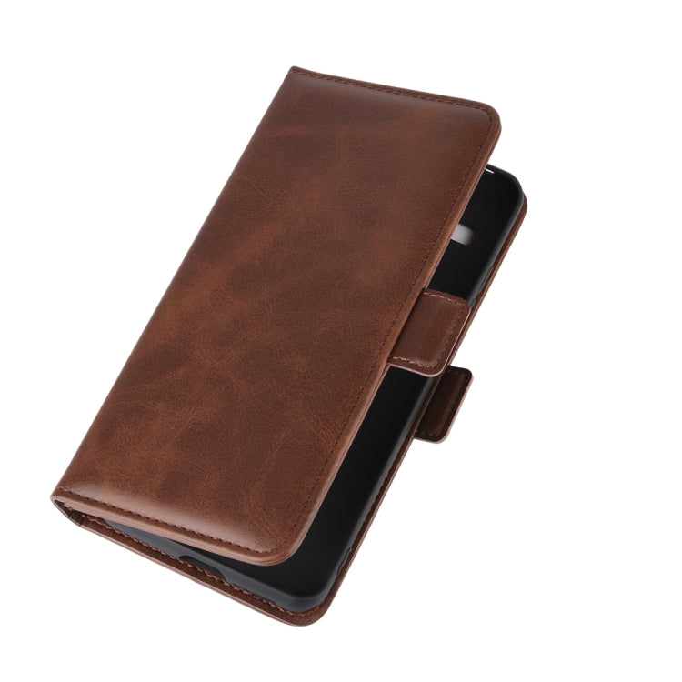 For TCL 10 Pro Dual-side Magnetic Buckle Horizontal Flip Leather Case with Holder & Card Slots & Wallet(Brown)
