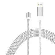 USB to 8 Pin Magnetic Suction Colorful Streamer Mobile Phone Charging  Cable, Length: 1m(Color Light)
