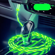 USB to 8 Pin Magnetic Suction Colorful Streamer Mobile Phone Charging  Cable, Length: 1m(Green Light)