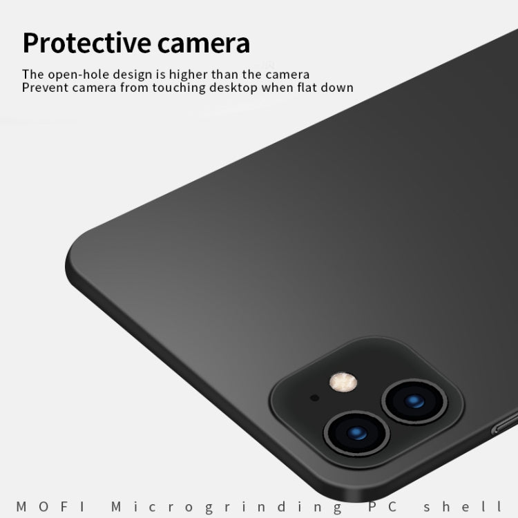 For iPhone 12 / 12 Pro MOFI Frosted PC Ultra-thin Hard Case(Blue)