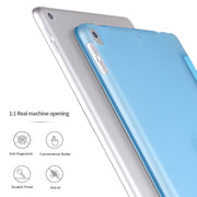 Three-folding Surface PU Leather TPU Matte Soft Bottom Case with Holder & Sleep / Wake-up Function For iPad 10.2 2021 / 2020 / 2019 / iPad Pro 10.5 inch(Mint Green)