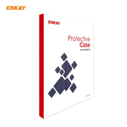 ENKAY ENK-8009 For Samsung Galaxy Tab A7 10.4 T500 / T505 2020 / 2022 PU Leather + Plastic Smart Case with Three-folding Holder(Dark Blue)