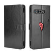 For Asus ROG Phone 3 ZS661KS Retro Crazy Horse Texture Horizontal Flip Leather Case , with Holder & Card Slots & Photo Frame(Black) - ASUS Cases by PMC TechLife | Online Shopping South Africa | PMC TechLife