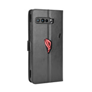 For Asus ROG Phone 3 ZS661KS Retro Crazy Horse Texture Horizontal Flip Leather Case , with Holder & Card Slots & Photo Frame(Black)