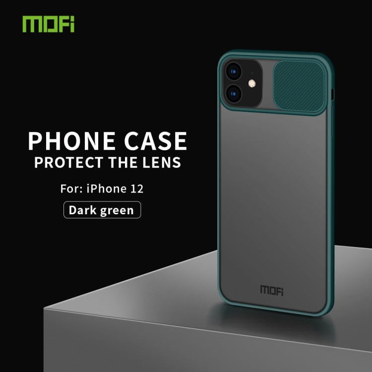 For iPhone 12 mini MOFI Xing Dun Series Translucent Frosted PC + TPU Privacy Anti-glare Shockproof All-inclusive Protective Case(Green)