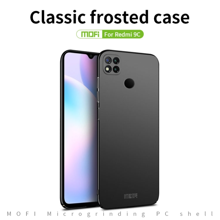 For Xiaomi Redmi 9C MOFI Frosted PC Ultra-thin Hard Case(Gold)