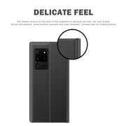 For Samsung Galaxy Note20 Plain Texture Cloth Attraction Flip Holder Leather Phone Case(Silver)