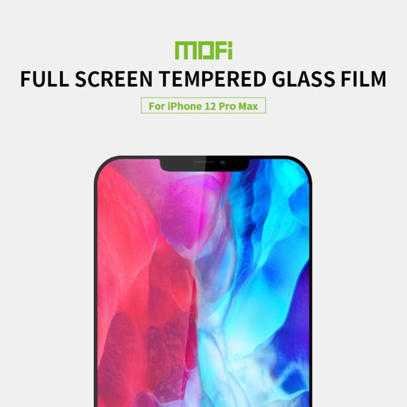 For iPhone 12 Pro Max MOFI 9H 2.5D Full Screen Tempered Glass Film(Black)