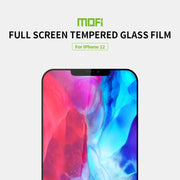 For iPhone 12 / 12 Pro MOFI 9H 2.5D Full Screen Tempered Glass Film(Black)