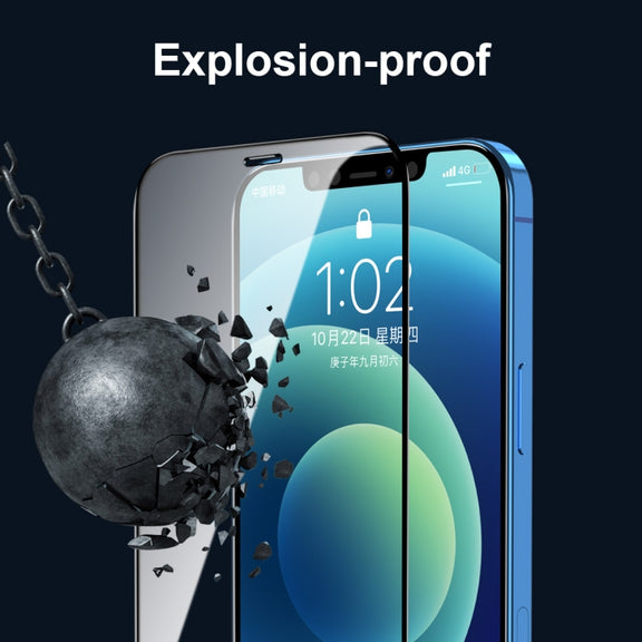 For iPhone iPhone 12 / 12 Pro ENKAY Hat-Prince Full Glue 0.26mm 9H 2.5D Tempered Glass Full Coverage Film