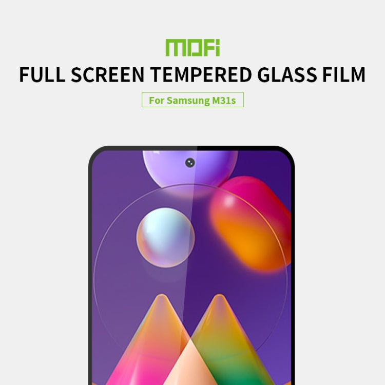 For Samsung Galaxy M31S MOFI 9H 2.5D Full Screen Tempered Glass Film(Black)