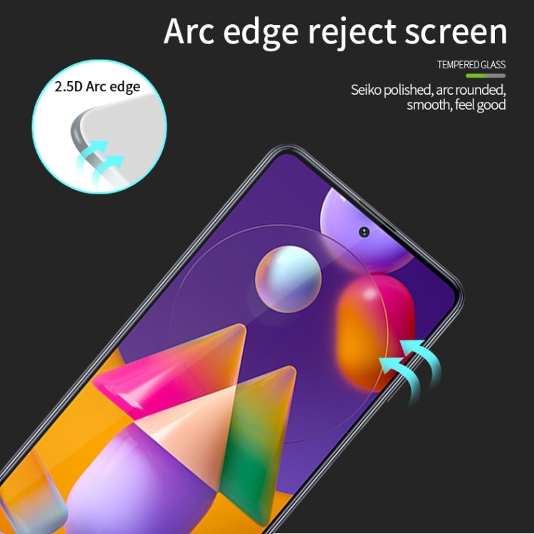 For Samsung Galaxy M31S MOFI 9H 2.5D Full Screen Tempered Glass Film(Black)