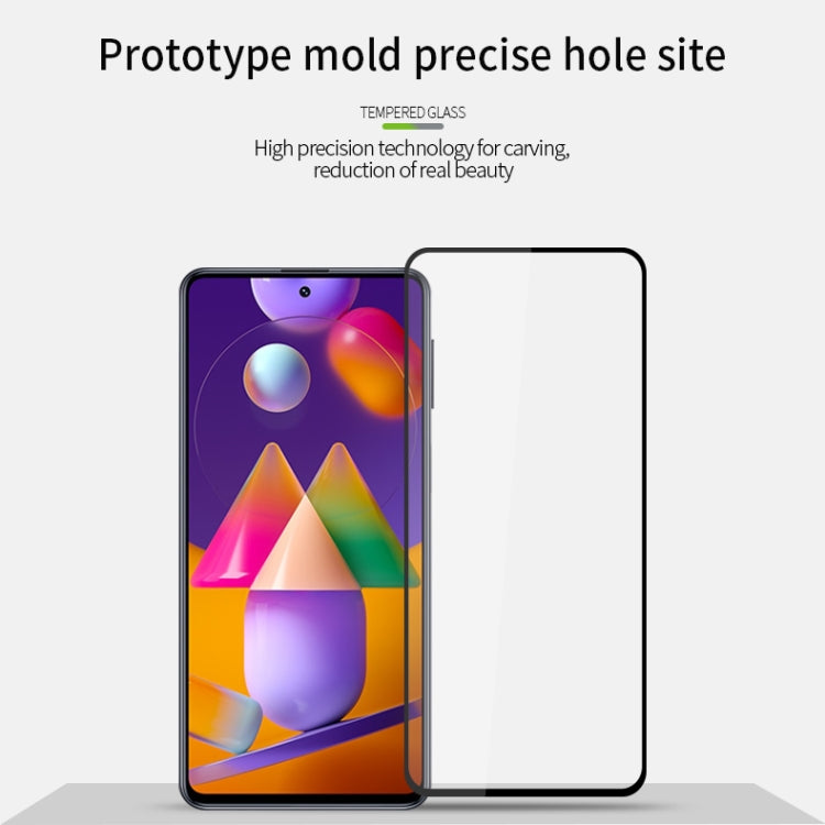 For Samsung Galaxy M31S MOFI 9H 2.5D Full Screen Tempered Glass Film(Black)