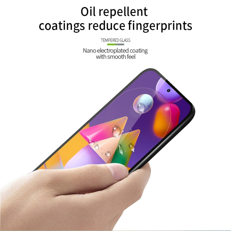 For Samsung Galaxy M31S MOFI 9H 2.5D Full Screen Tempered Glass Film(Black)