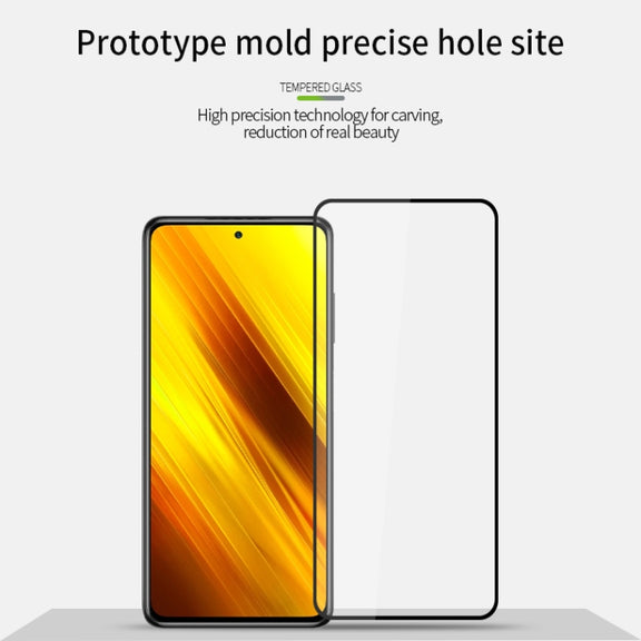 For Xiaomi POCO X3 / X3 NFC MOFI 9H 2.5D Full Screen Tempered Glass Film(Black)