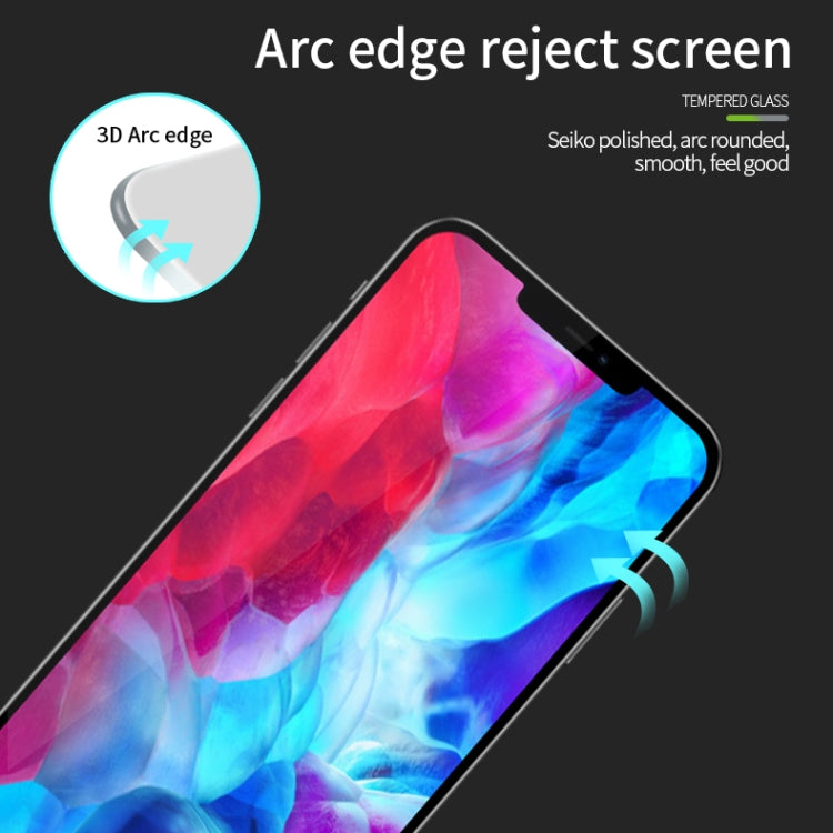 For iPhone 12 Pro Max MOFI 9H 3D Explosion-proof Curved Screen Tempered Glass Film(Black)