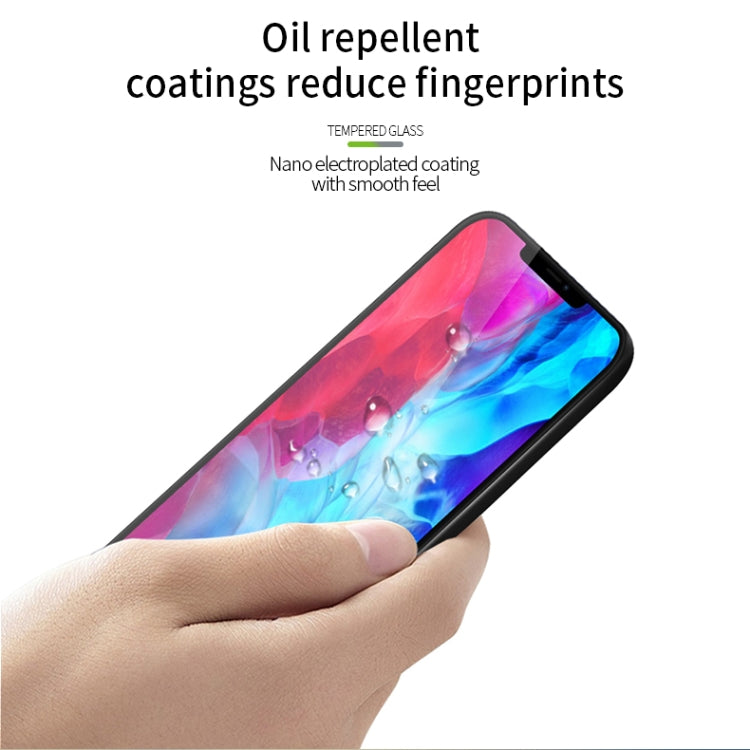 For iPhone 12 / 12 Pro MOFI 9H 3D Explosion-proof Curved Screen Tempered Glass Film(Black)