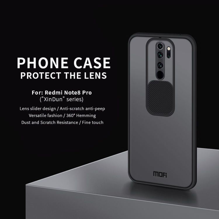 For Xiaomi Redmi Note8 Pro MOFI Xing Dun Series Translucent Frosted PC + TPU Privacy Anti-glare Shockproof All-inclusive Protective Case(Green)