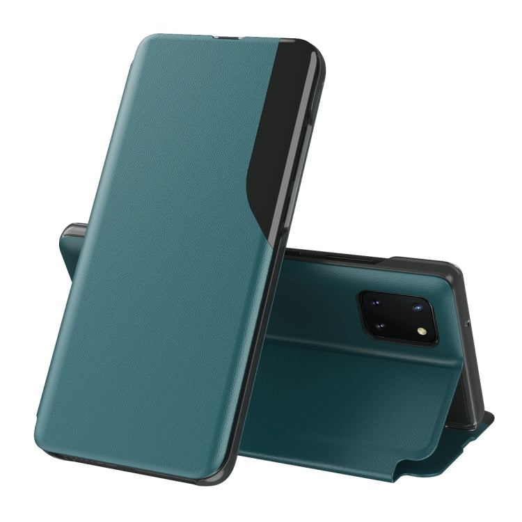 For Samsung Galaxy A81 / Note10 Lite / M60s Attraction Flip Holder Leather Phone Case(Green)