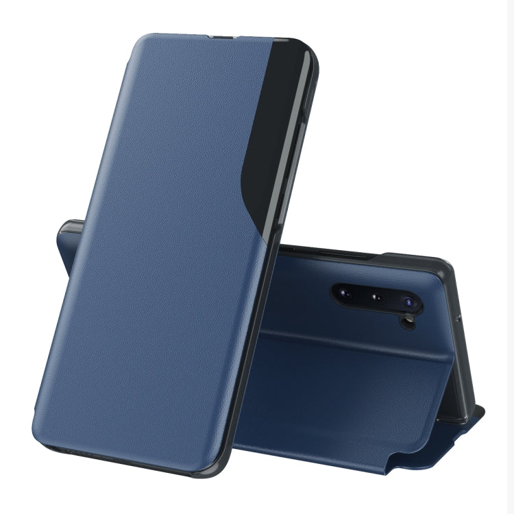 For Samsung Galaxy Note 10 Attraction Flip Holder Leather Phone Case(Blue)