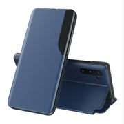 For Samsung Galaxy Note 10 Attraction Flip Holder Leather Phone Case(Blue)