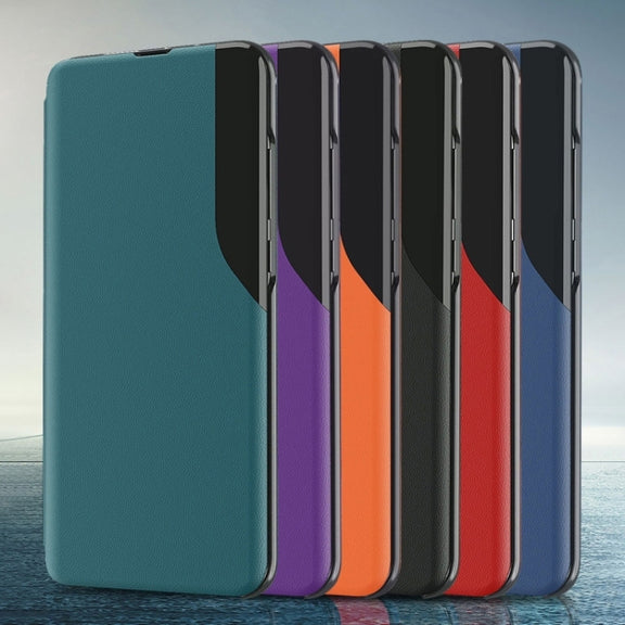 For Samsung Galaxy S9 Attraction Flip Holder Leather Phone Case(Blue)