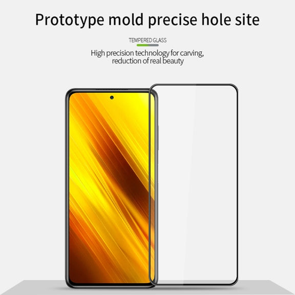 For Xiaomi Poco X3 / X3 NFC MOFI 9H 3D Explosion-proof Curved Screen Tempered Glass Film(Black)