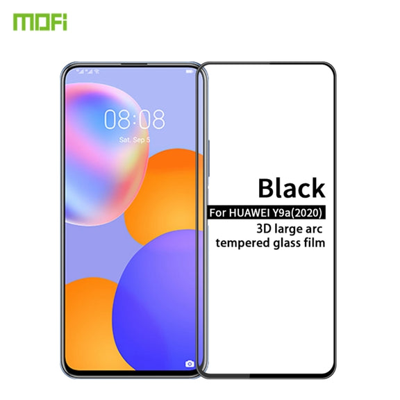 For Huawei Y9a 2020 MOFI 9H 3D Explosion-proof Curved Screen Tempered Glass Film(Black)