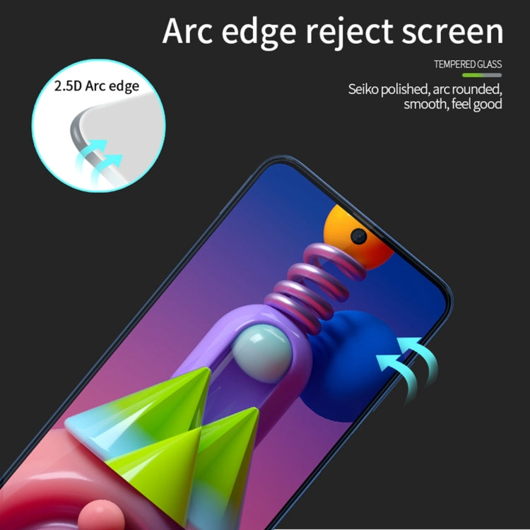 For Samsung Galaxy M51 MOFI 9H 2.5D Full Screen Tempered Glass Film(Black)