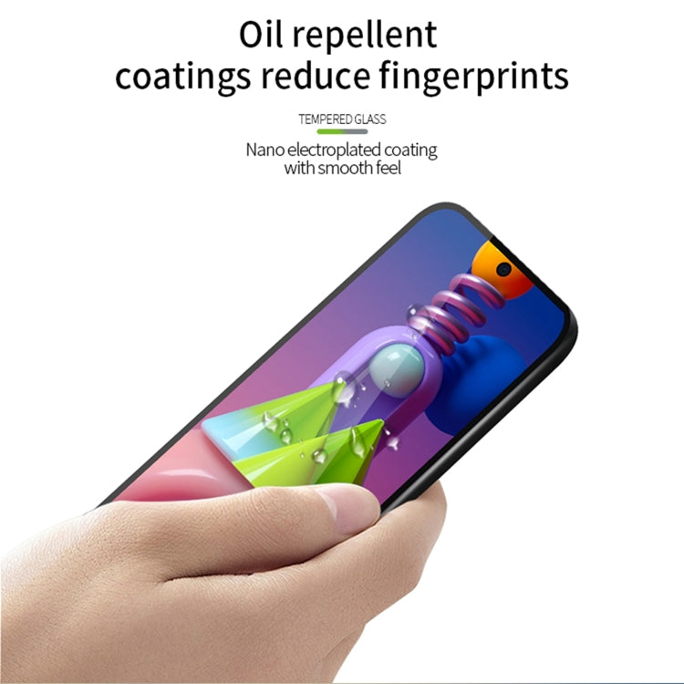 For Samsung Galaxy M51 MOFI 9H 2.5D Full Screen Tempered Glass Film(Black)