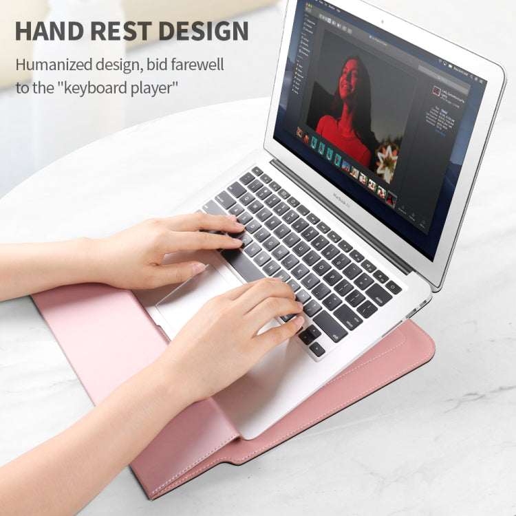 4 in 1 Universal Laptop Holder PU Water-resistant Protection Wrist Laptop Bag, Size:11/12inch(Grey)