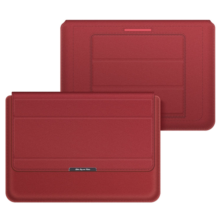 4 in 1 Universal Laptop Holder PU Water-resistant Protection Wrist Laptop Bag, Size:15/16inch(Red)