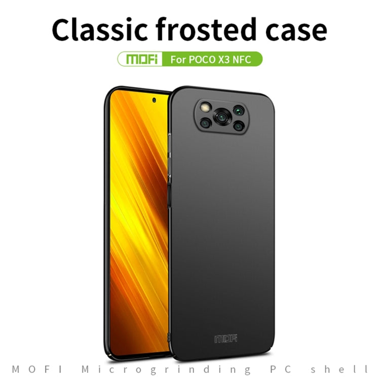 For Xiaomi POCO X3/X3 NFC MOFI Frosted PC Ultra-thin Hard Case(Black)