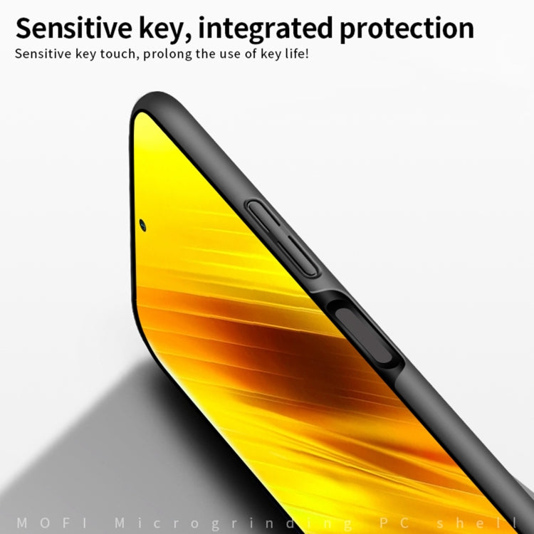 For Xiaomi POCO X3/X3 NFC MOFI Frosted PC Ultra-thin Hard Case(Black)